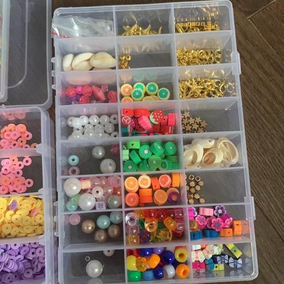 Clay bead bracelets, anklet, and necklaces! For sale now! - Picture 2 of 4